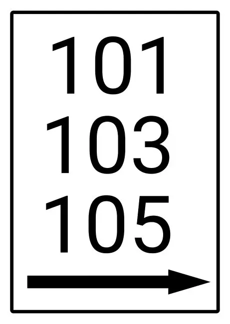 Wegweiser 101 - 105 Bild