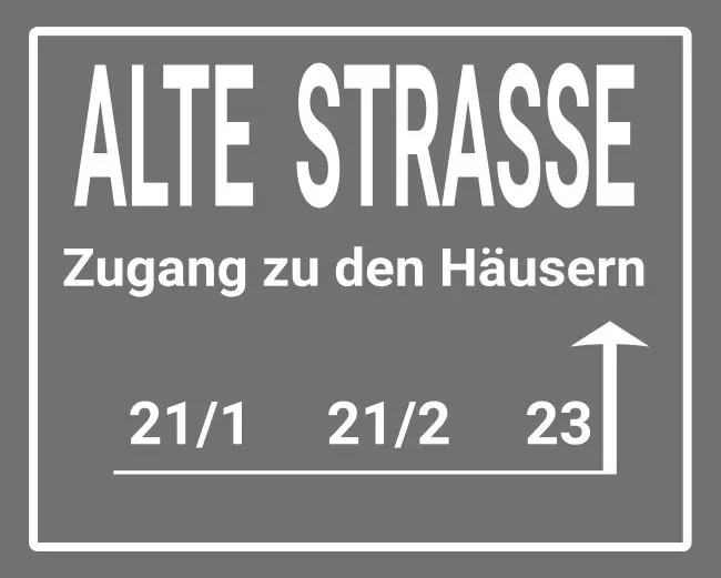 Wegweiser Alte Strasse Bild