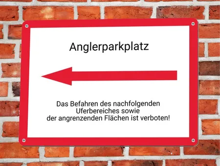 Wegweiser Anglerparkplatz Bild