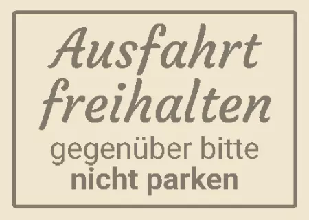 Wegweiser Ausfahrt freihalten Bild