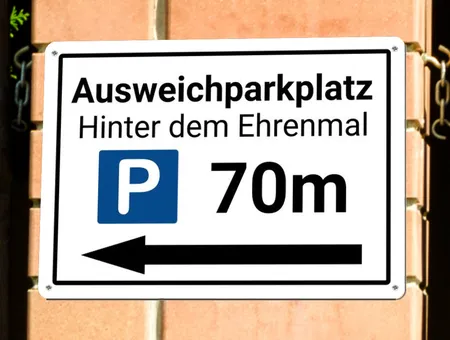 Wegweiser Ausweichparkplatz Bild