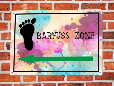 Wegweiser BARFUSS ZONE Bild