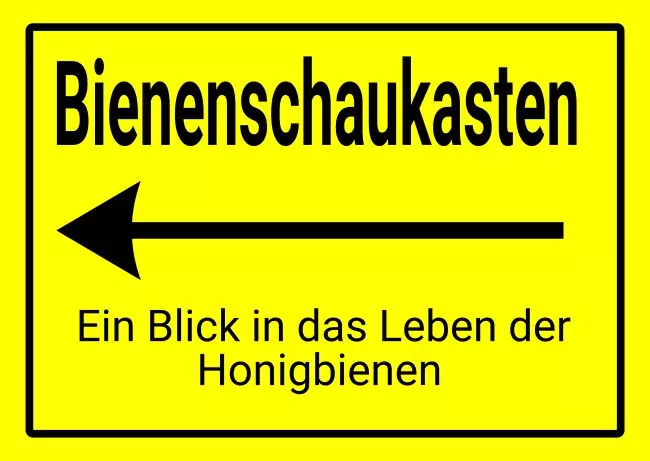 Wegweiser Bienenschaukasten Bild
