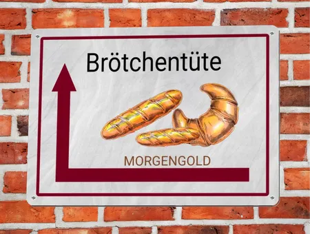 Wegweiser Brötchentüte Bild