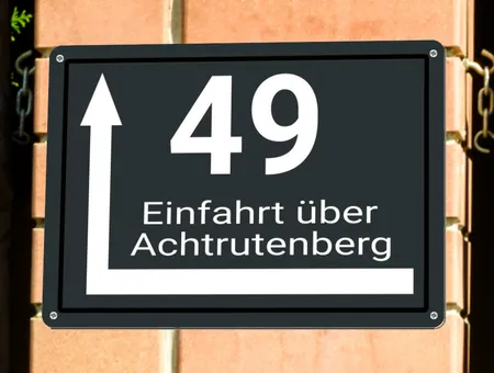 Wegweiser Einfahrt über ... Bild