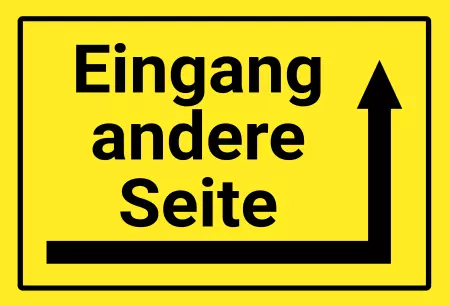 Wegweiser Eingang andere Seite Bild