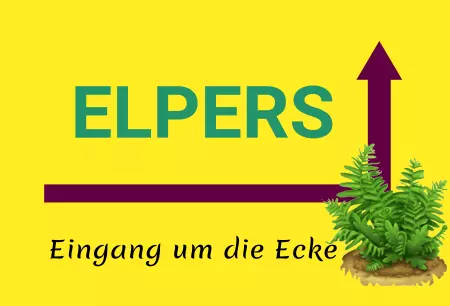 Wegweiser ELPERS Eingang um die Ecke Bild