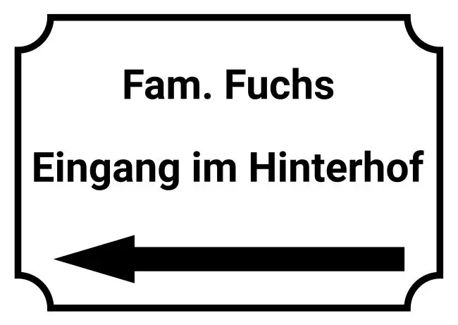 Wegweiser Fam. Fuchs Bild