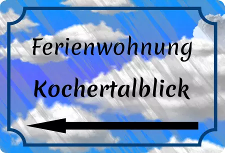 Wegweiser Ferienwohnung Kochertalblick Bild