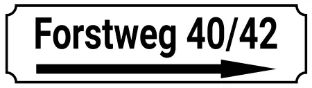 Wegweiser Forstweg Bild