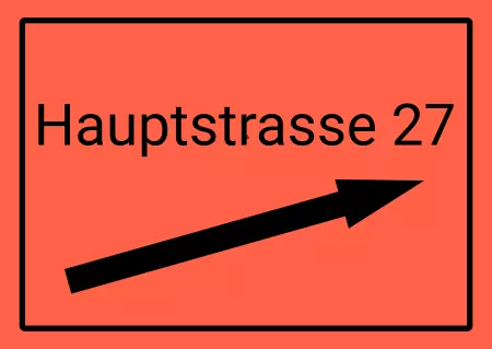 Wegweiser Hauptstrasse 27 Bild