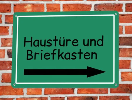 Wegweiser Haustüre / Briefkasten Bild