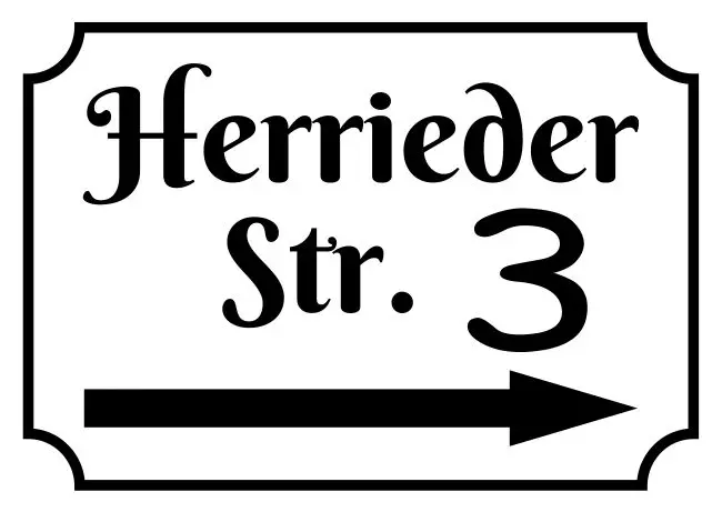 Wegweiser Herrieder Str. Bild