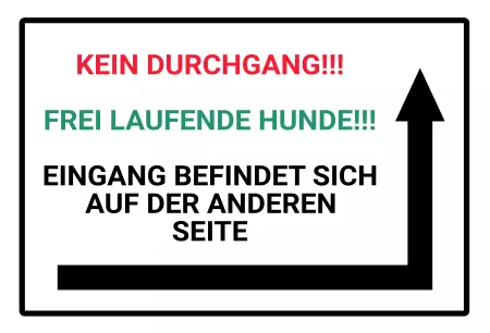 Wegweiser KEIN DURCHGANG Bild