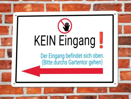 Wegweiser Kein Eingang! Bild