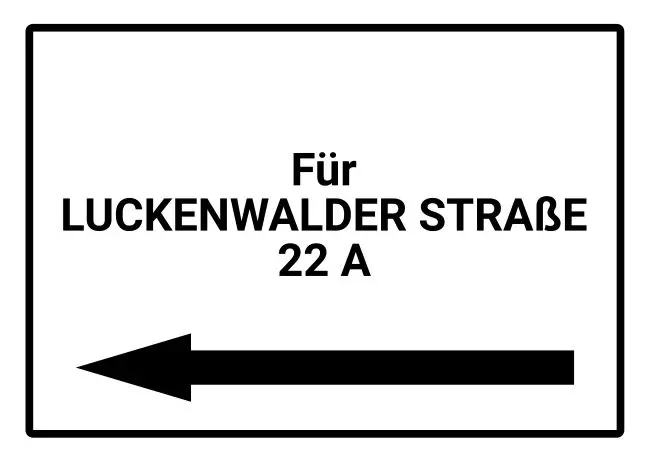 Wegweiser Luckenwalder Straße Bild