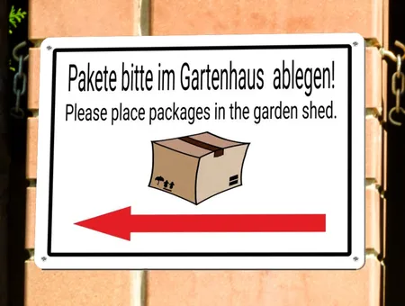 Wegweiser Pakete ... ablegen Bild
