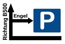 Wegweiser Parkplatz Bild
