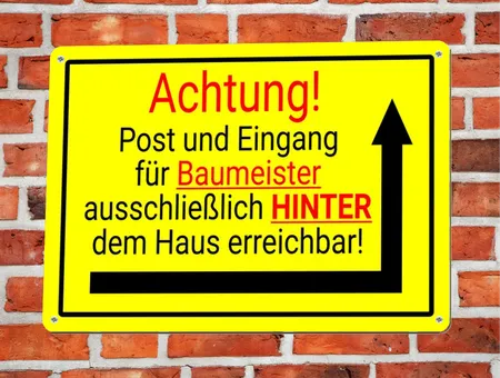 Wegweiser Post und Eingang... Bild
