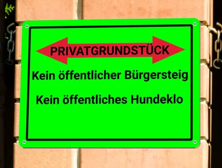 Wegweiser Privatgrundstück Bild