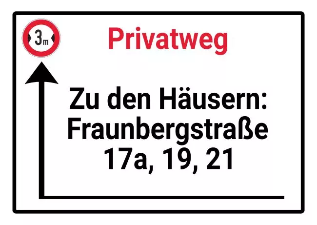 Wegweiser Privatweg Bild