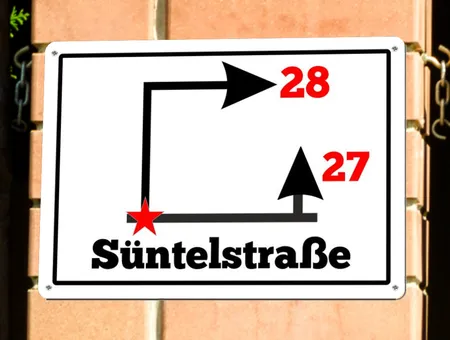 Wegweiser Um die Ecke Bild