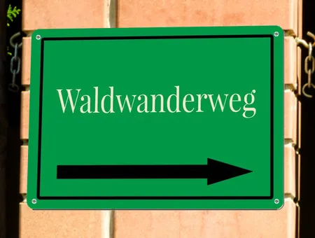 Wegweiser Waldwanderweg Bild