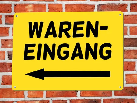 Wegweiser Wareneingang Bild