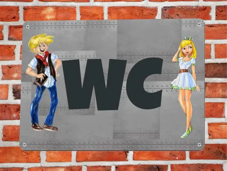 Wegweiser WC Bild