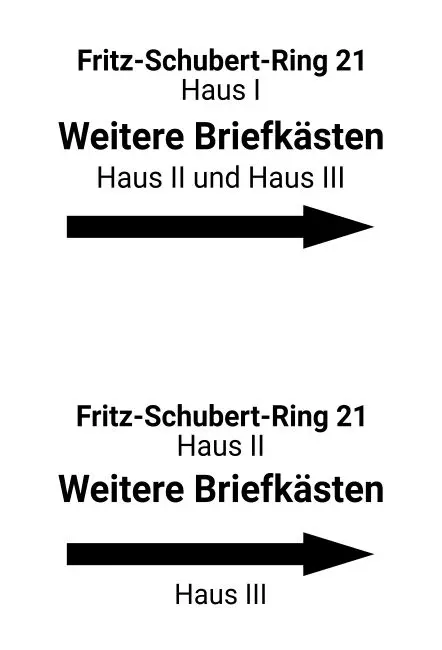 Wegweiser Weitere Briefkästen Bild