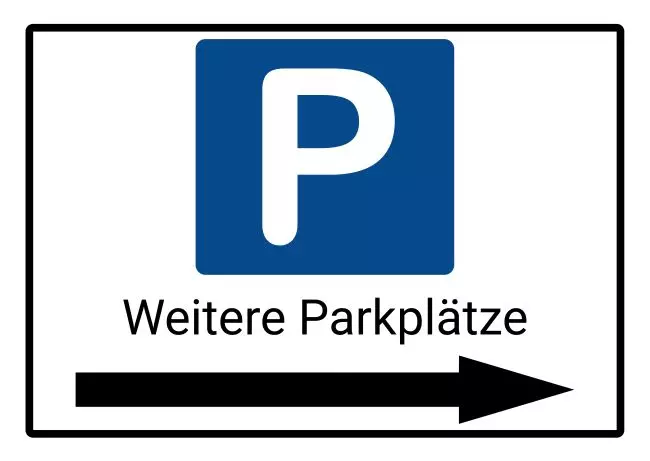 Wegweiser Weitere Parkplätze Bild