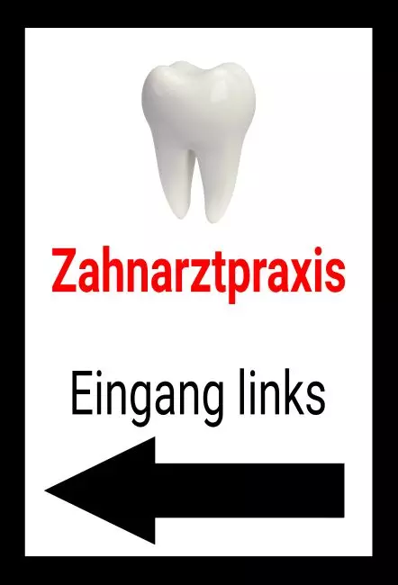 Wegweiser Zahnarztpraxis Bild