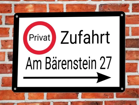 Wegweiser Zufahrt Bild