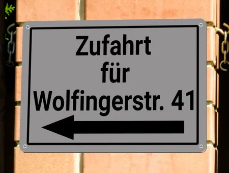 Wegweiser Zufahrt Bild