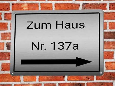 Wegweiser Zum Haus Nr. 137a Bild