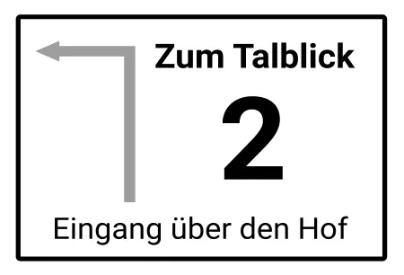 Wegweiser Zum Talblick Bild