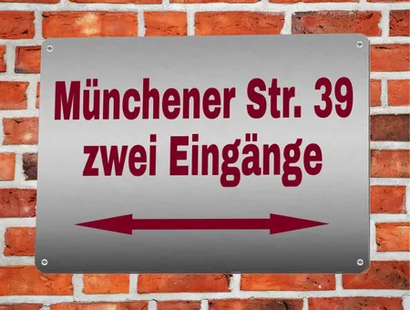 Wegweiser Zwei Eingänge Bild